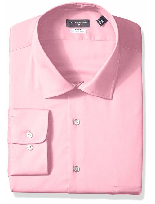 Van Heusen Men's BIG FIT Flex Collar Solid Long Sleeve Dress Shirts (Big and Tall)