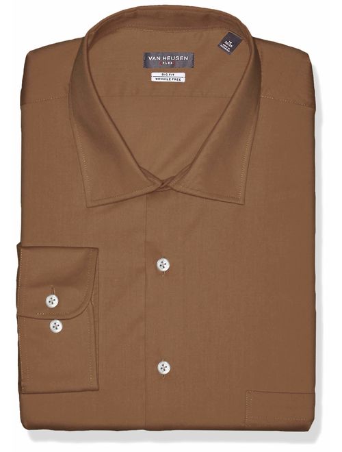 Van Heusen Men's BIG FIT Flex Collar Solid Long Sleeve Dress Shirts (Big and Tall)