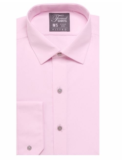 Luxe Microfiber Men's Fitted Spread Collar Dress Shirt - Style Jesse