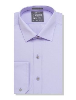 Luxe Microfiber Men's Fitted Spread Collar Dress Shirt - Style Jesse