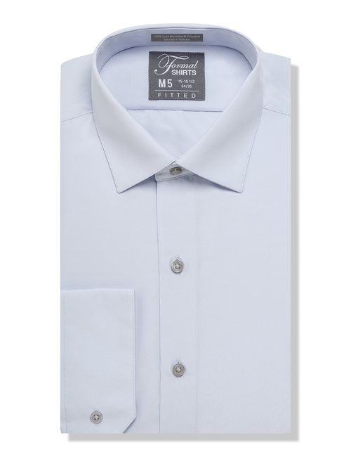 Luxe Microfiber Men's Fitted Spread Collar Dress Shirt - Style Jesse