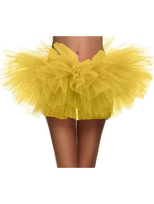 Simplicity Women's Classic 5 Layered Tulle Tutu Skirt