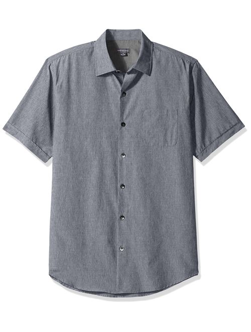 Van Heusen Men's Air Short Sleeve Button Down Solid Shirt