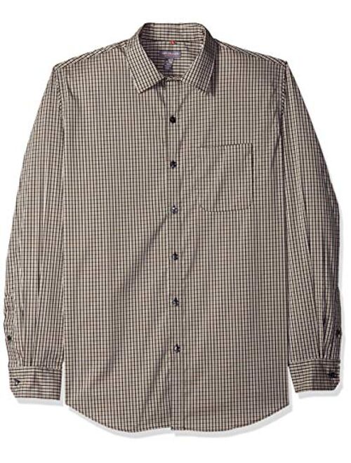 Van Heusen Men's Traveler Stretch Long Sleeve Button Down Black/Khaki/Grey Shirt