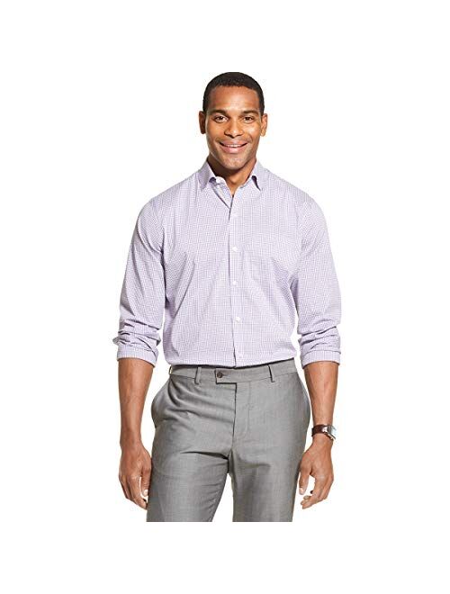 Van Heusen Men's Traveler Stretch Long Sleeve Button Down Black/Khaki/Grey Shirt