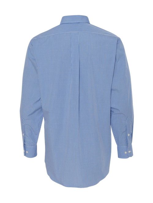 Van Heusen Men's Long-Sleeve Yarn-Dyed Gingham Check - PERIWINKLE - L V0225