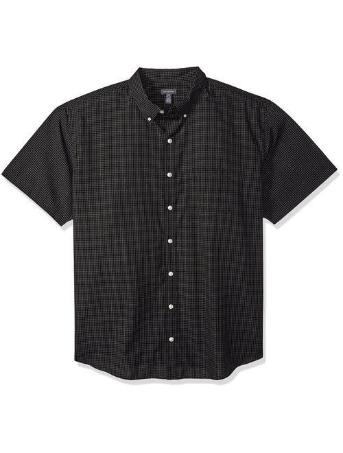 Van Heusen Men's Big and Tall Wrinkle Free Short Sleeve Button Down Check Shirt