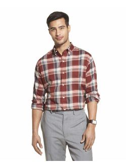 Men's Flex Long Sleeve Button Down Stretch Plaid Shirt