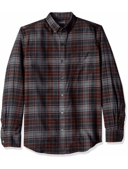 Men's Flex Long Sleeve Button Down Stretch Plaid Shirt