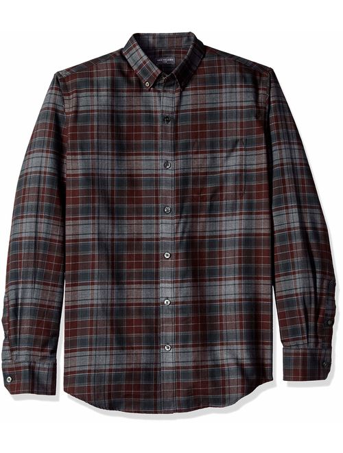 Van Heusen Men's Flex Long Sleeve Button Down Stretch Plaid Shirt