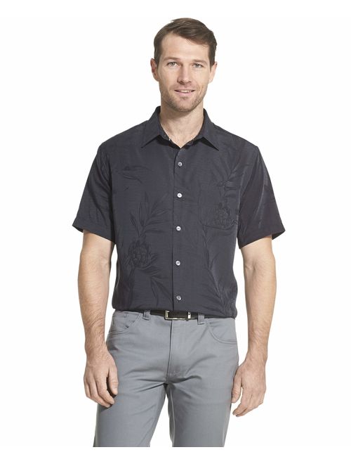 Buy Van Heusen Men's Big and Tall Air Tropical Short Sleeve Button Down ...