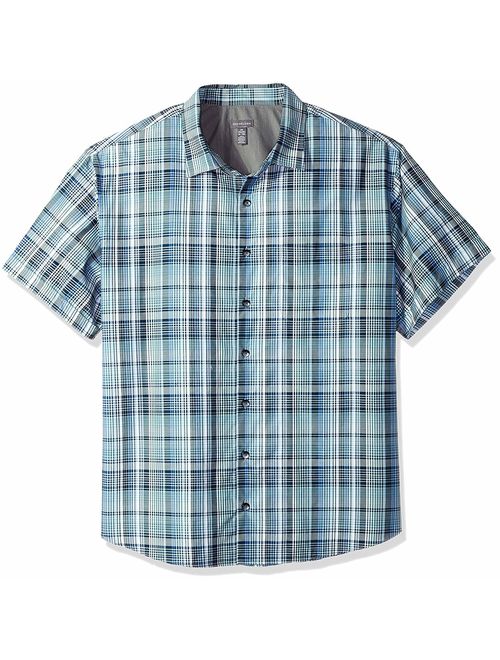 Van Heusen Men's Big and Tall Air Short Sleeve Button Down Solid Shirt