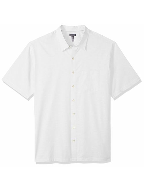 Van Heusen Men's Big and Tall Air Short Sleeve Button Down Solid Shirt