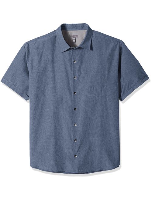 Van Heusen Men's Big and Tall Air Short Sleeve Button Down Solid Shirt