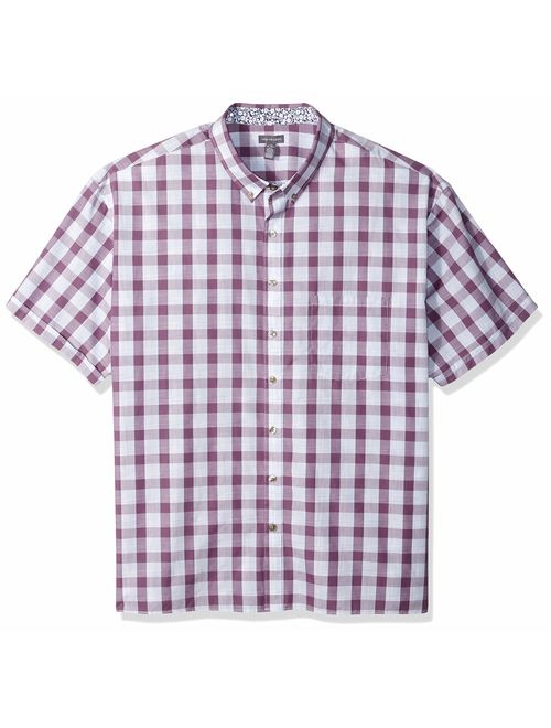 Van Heusen Men's Big and Tall Never Tuck Short Sleeve Button Down Shirt