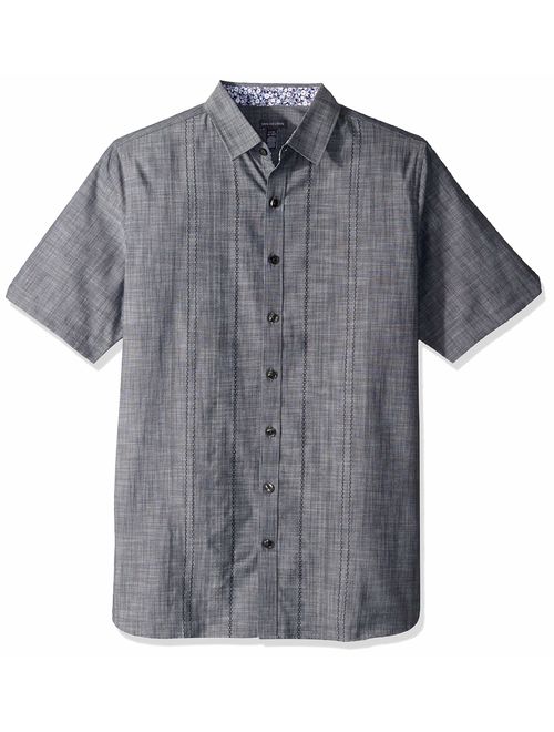 Van Heusen Men's Big and Tall Never Tuck Short Sleeve Button Down Shirt