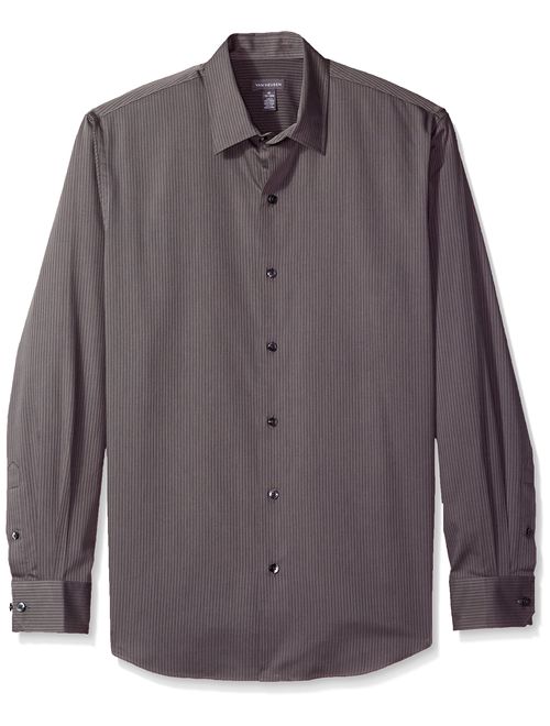 Van Heusen Men's Sateen Stripe Long Sleeve Button Down