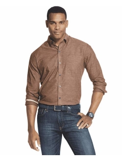 Men's Big and Tall Air Long Sleeve Button Down Shirt