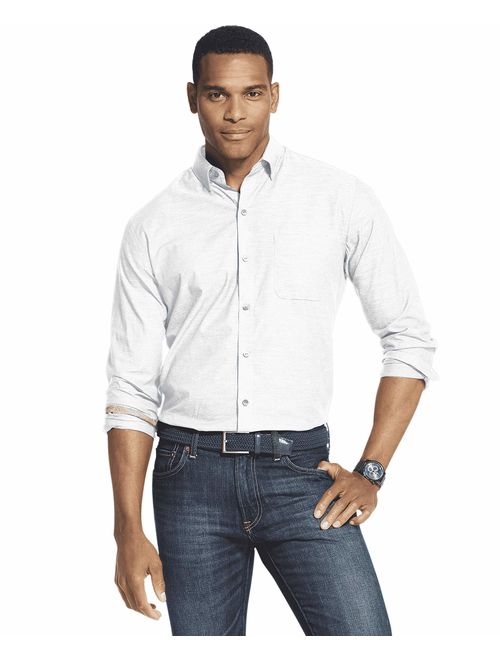 Van Heusen Men's Big and Tall Air Long Sleeve Button Down Shirt