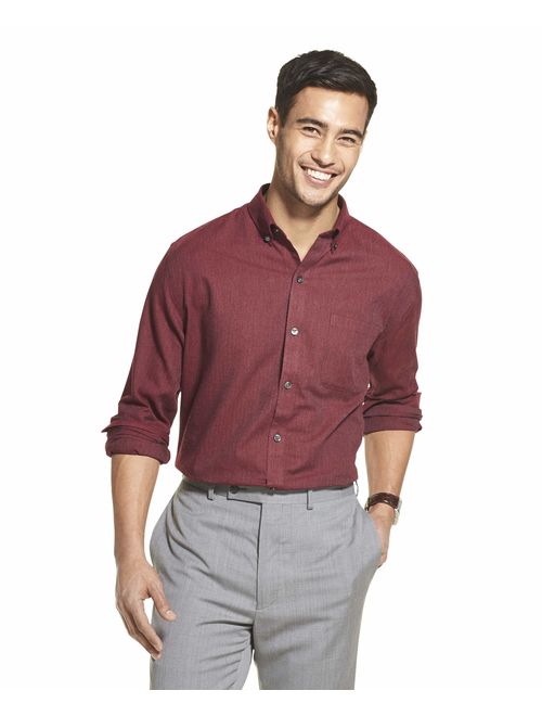 Van Heusen Men's Flex Long Sleeve Button Down Stretch Solid Shirt