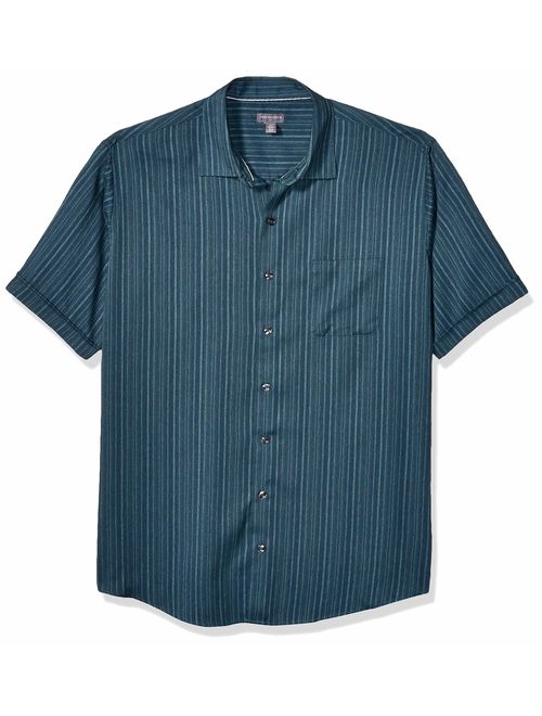 Buy Van Heusen Men's Big and Tall Air Short Sleeve Button Down Poly ...