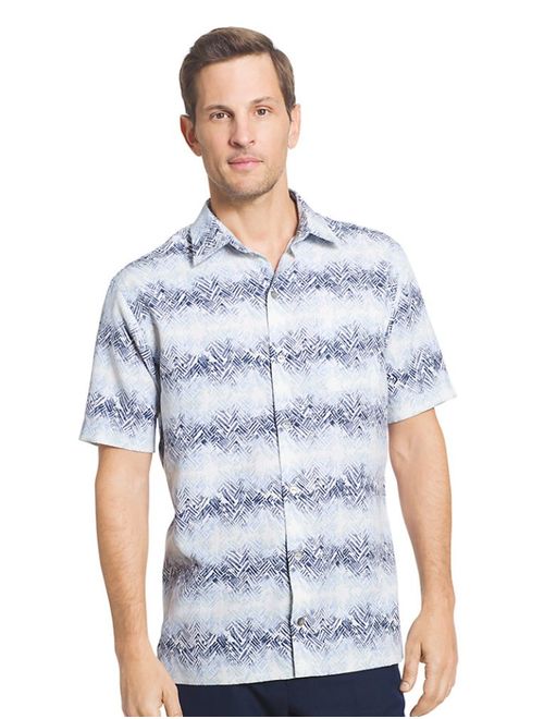 Van Heusen Men's Classic Fit Oasis Crosshatch Tropical Button-Down Shirt