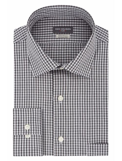 Van Heusen Men's Dress Shirt Regular Fit Flex Collar Check