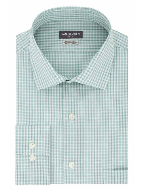 Van Heusen Men's Dress Shirt Regular Fit Flex Collar Check