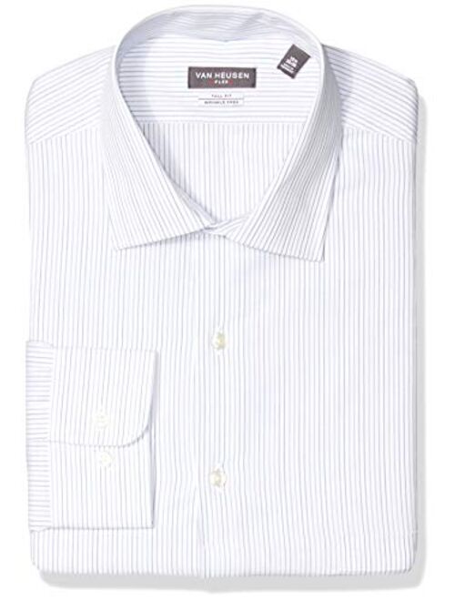 Van Heusen Men's TALL FIT Dress Shirts Flex Collar Stripe (Big and Tall)