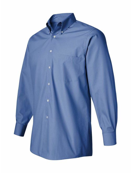 Van Heusen Men's Dress Shirts Regular Fit Silky Poplin Solid