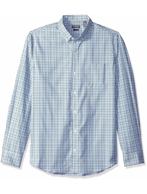 Van Heusen Men's Slim Fit Flex Long Sleeve Button Down Stretch Tattersal Shirt