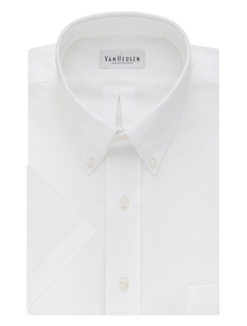 Van Heusen Men's Dress Shirts Short Sleeve Oxford Solid