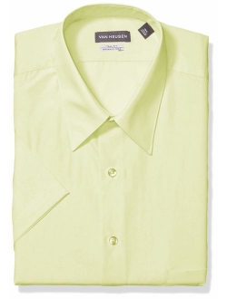 Men's TALL FIT Short Sleeve Dress Shirts Poplin Solid (Big and Tall)