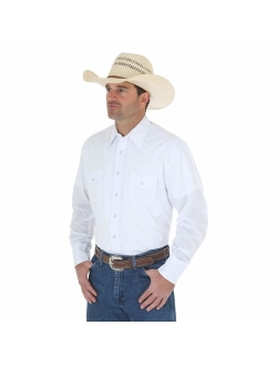 Men's Sport Western Basic Two Pocket Long Sleeve Snap Shirt