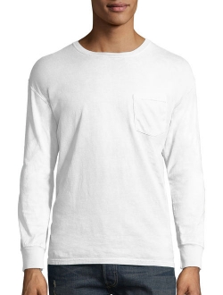 Men's comfortwash garment dyed long sleeve pocket tee