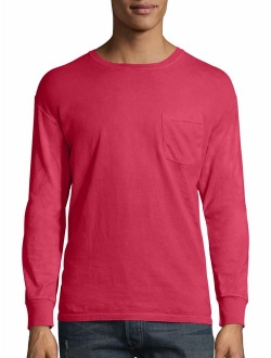 Men's comfortwash garment dyed long sleeve pocket tee