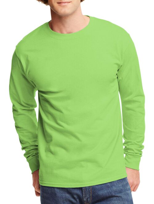 Hanes Mens Tagless Cotton Crew Neck Long-Sleeve Tshirt