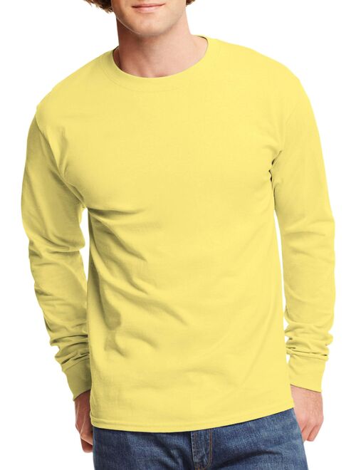 Hanes Mens Tagless Cotton Crew Neck Long-Sleeve Tshirt