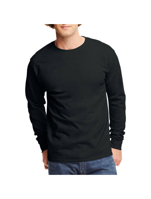 Hanes Mens Tagless Cotton Crew Neck Long-Sleeve Tshirt