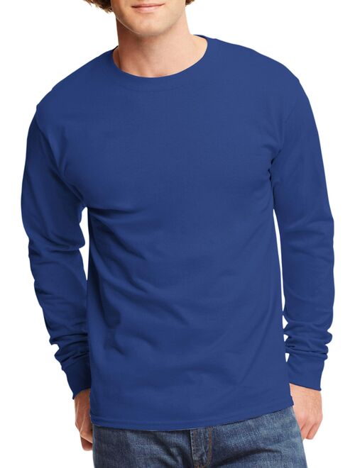 Hanes Mens Tagless Cotton Crew Neck Long-Sleeve Tshirt