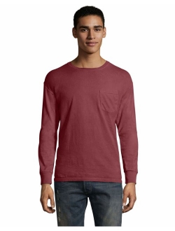 Mens ComfortWash Garment Dyed Long Sleeve Pocket Tee (GDH250 GRTDYE)