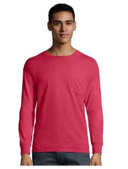 Mens ComfortWash Garment Dyed Long Sleeve Pocket Tee (GDH250 GRTDYE)