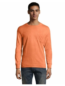 Mens ComfortWash Garment Dyed Long Sleeve Pocket Tee (GDH250 GRTDYE)