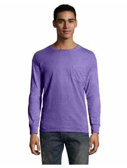 Mens ComfortWash Garment Dyed Long Sleeve Pocket Tee (GDH250 GRTDYE)