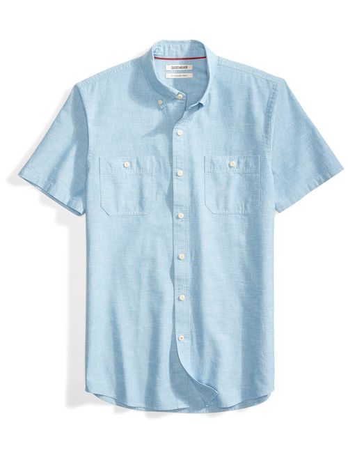 Amazon Brand - Goodthreads Men's Slim-Fit Short-Sleeve Chambray Shirt