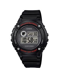 Men's Digital Watch, Black Resin Strap