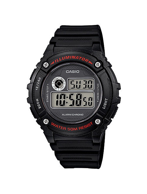 Casio Men's Digital Watch, Black Resin Strap