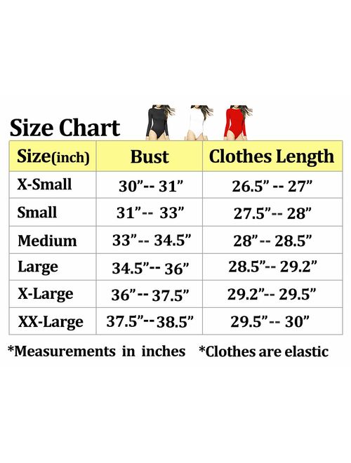 MANGDIUP Women's Round Collar Long Sleeve Elastic Bodysuit Jumpsuit