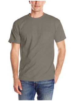 Men's Crew Neck Short-Sleeve Beefy with Pocket T-Shirt