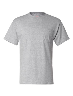 Men's Crew Neck Short-Sleeve Beefy with Pocket T-Shirt